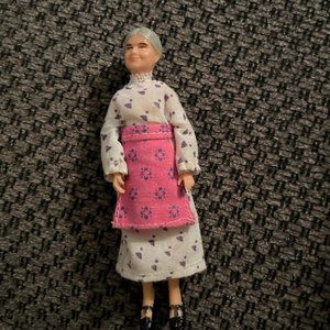 Vintage Lundby Doll House Doll Grandma Grandmother